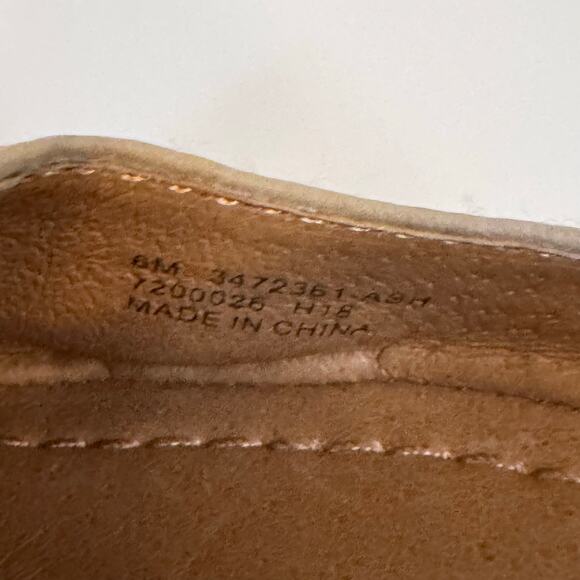 Frye Shoes Womens 6M Taupe Leather Carrie Slip On Ballerina Flat - Picture 9 of 13